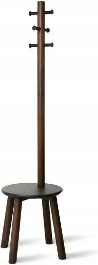 Pillar akasztó és szék fekete/dió