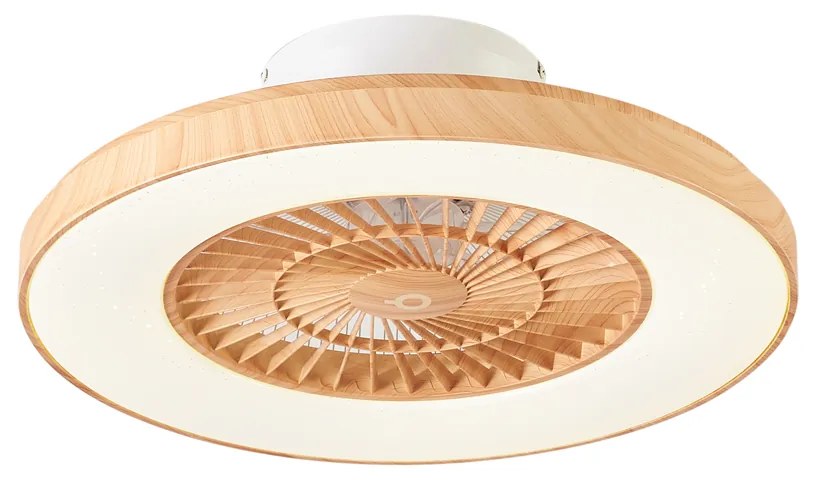 Mennyezeti ventilátor fa hatású, csillaghatással, 60 cm, dimmelhető LED-del és távirányítóval - Climo