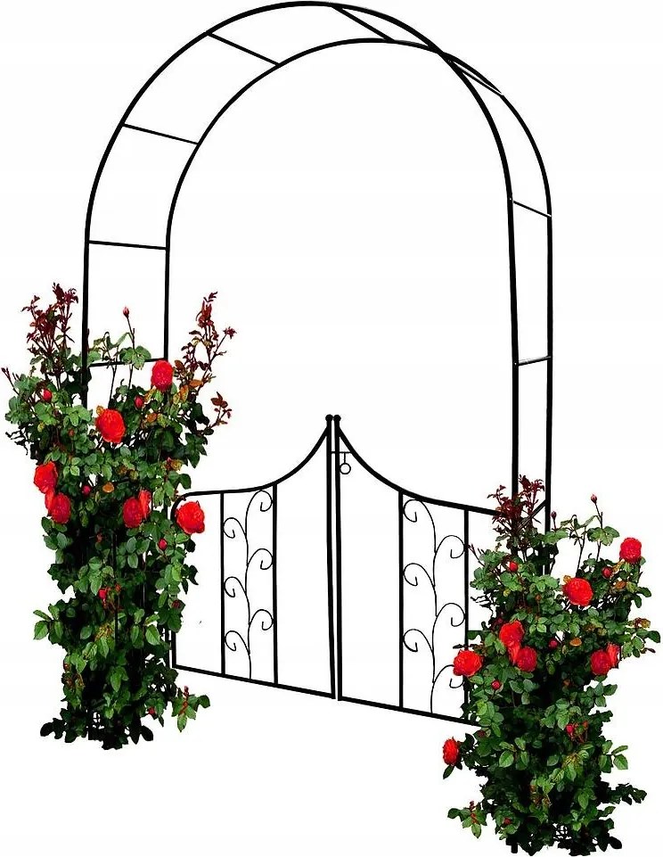 Kerti Pergola boltív kapuval Rózsák Kúszó Virágok