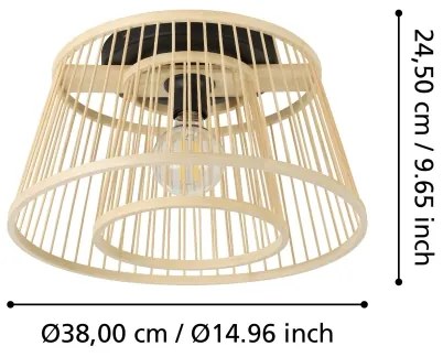 Eglo 43851 - Mennyezeti lámpa HYKEHAM 1xE27/40W/230V