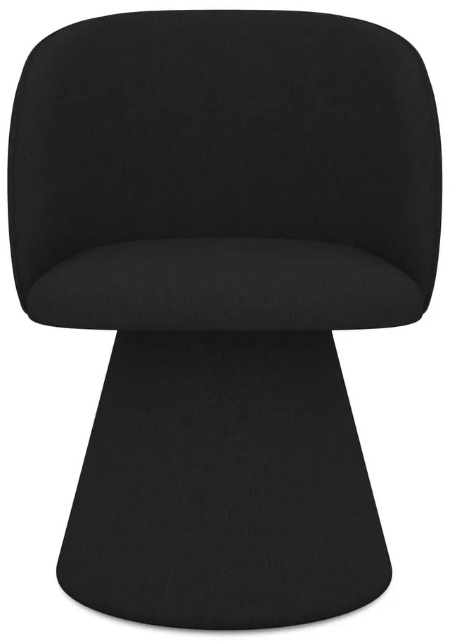 Fekete kárpitozott étkezőfotel Maia – Makamii