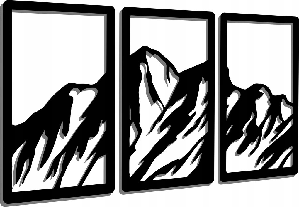 Áttört Falikép Gyönyörű Hegyek Tájkép 120CM