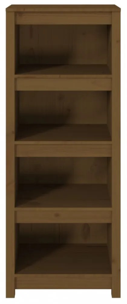 mézbarna tömör fenyőfa faliszekrény 50x35x125,5 cm