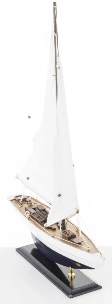 Elegáns irodai modell vitorlás asztali dekoráció részletes megmunkálással 59x40x9cm