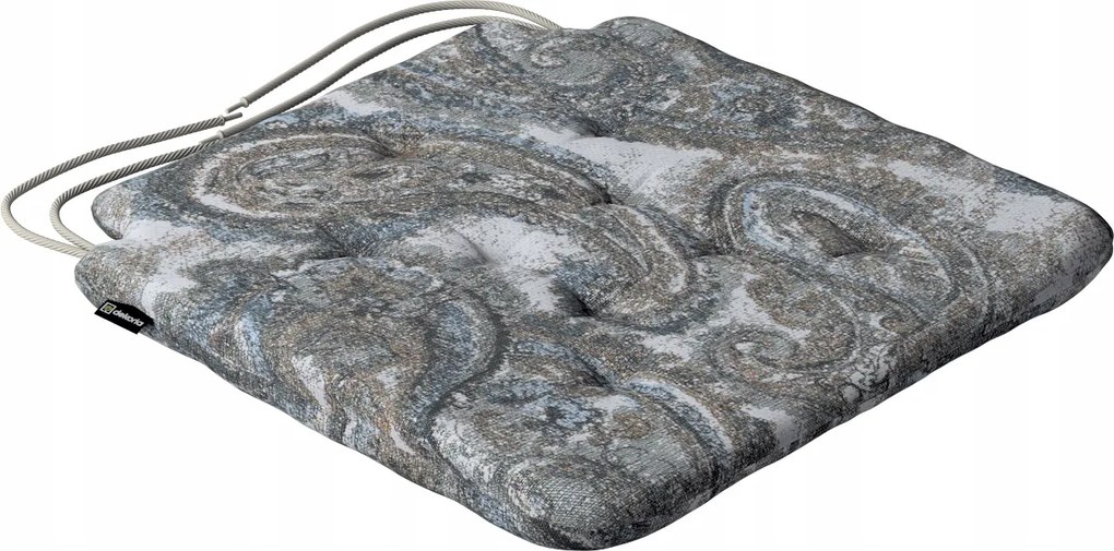 Olek székpárna 42x41 kék-zöld paisley krémszínű alapon