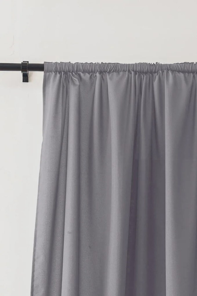 OXFORD LIGHT világosszürke függöny 140x250 cm Felfüggesztés: Hullámos sínszalag