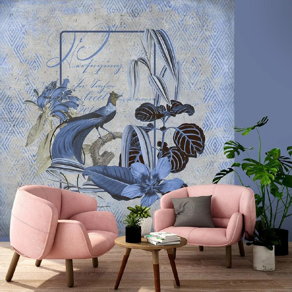 Gario Fotótapéta Kék absztrakciós madarak állatok - Andrea Haase Anyag: Vlies, Méret: 300 x 300 cm