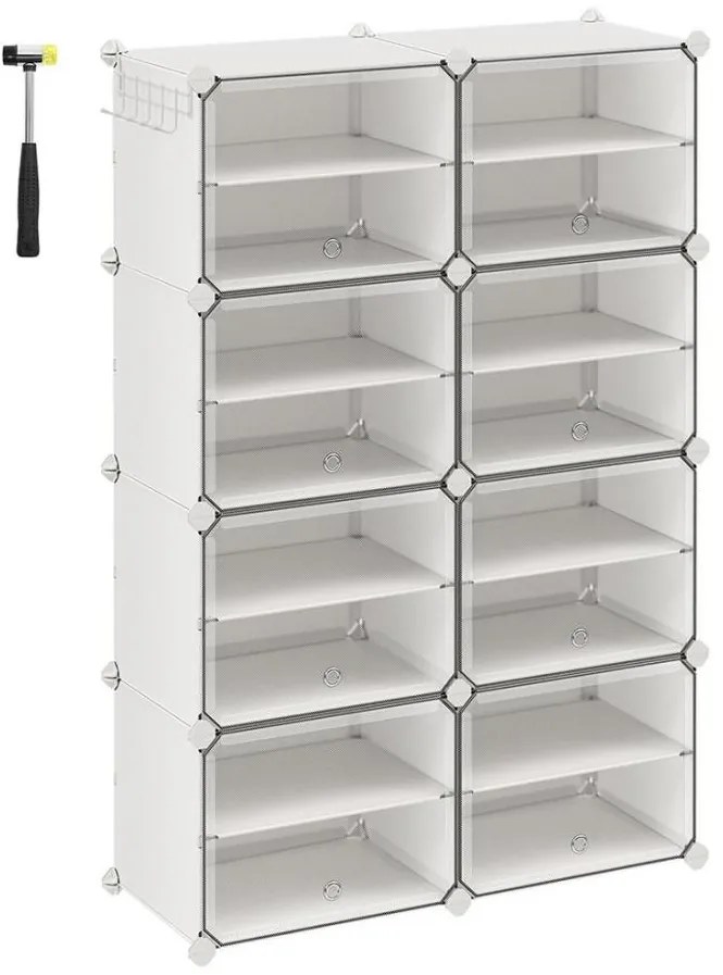 BOXIFY moduláris polc rekeszekkel, fehér