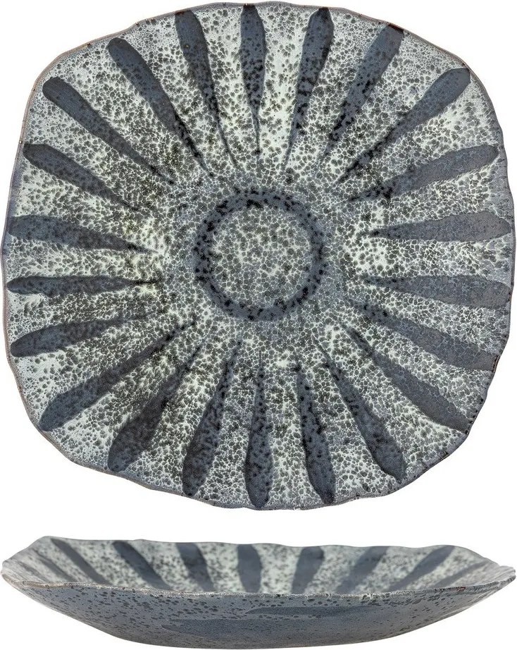 Szürke kőedény szervírozó tányér ø 32 cm Ramie – Bloomingville