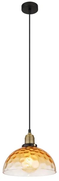 Globo 15786H1 - Csillár zsinóron SALVY 1xE27/60W/230V átm. 25 cm narancs