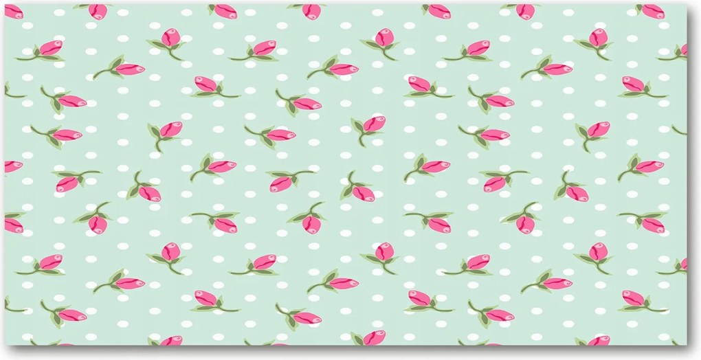 Fotó kép edzett üveg Rózsa minta 140x70