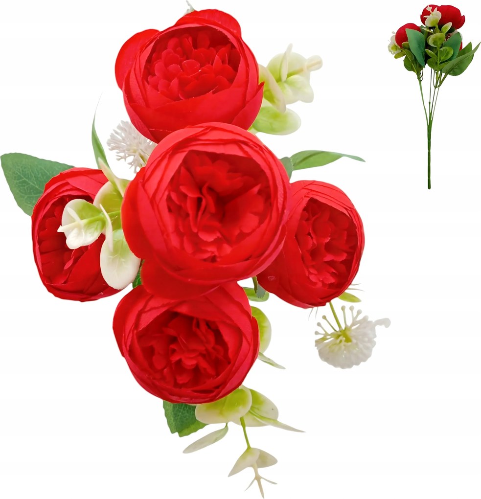 Csokor Kaméleon Mesterséges Mint Élő 31cm 5 Fej Sűrű Virágok Dekoráció