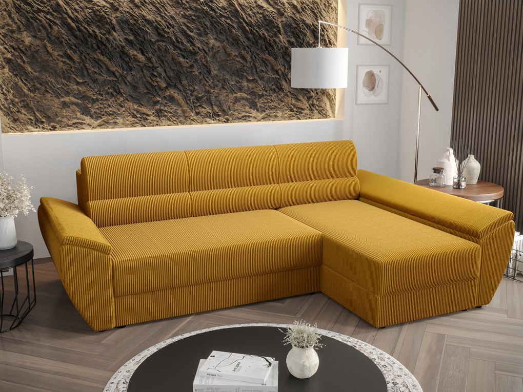 Sarok ülőgarnitúra Radiant L3 (sárga) (J). 1057481