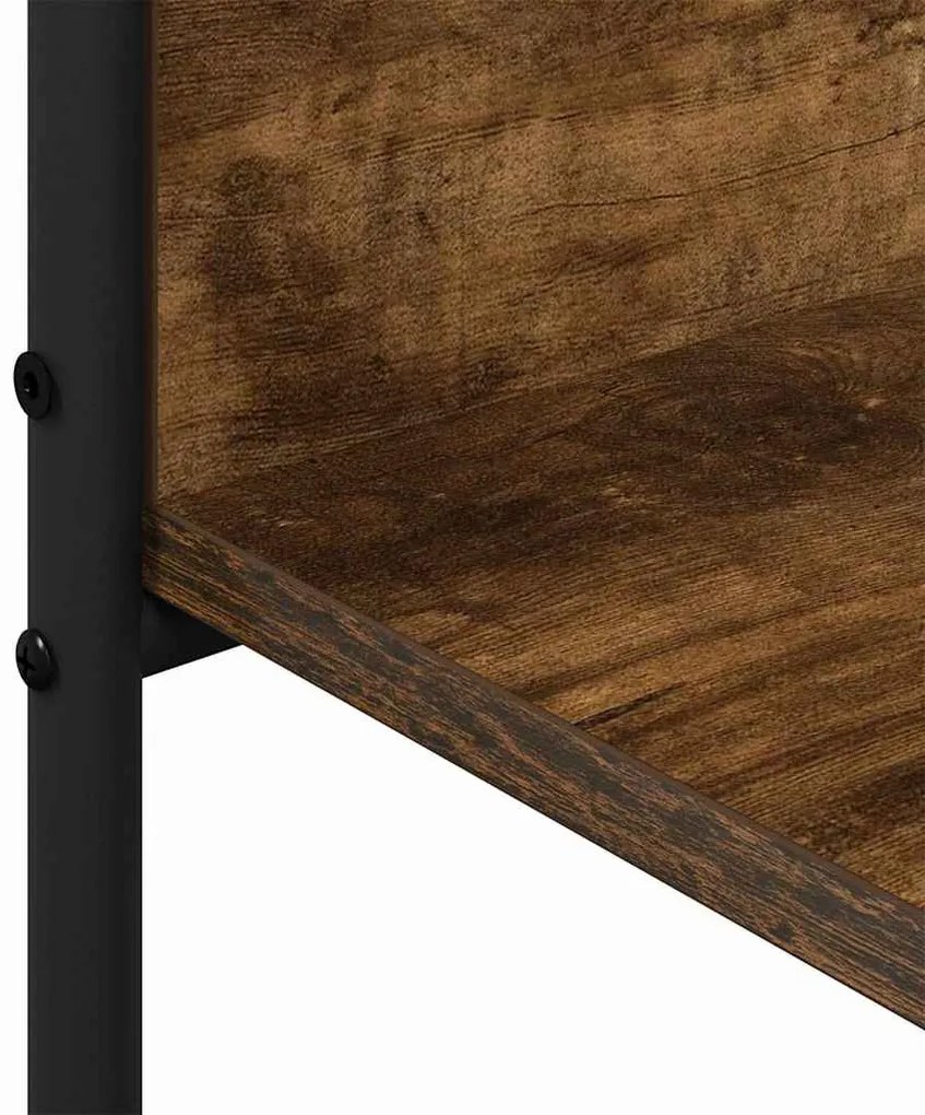 vidaXL Ruhafogó polcokkal Barna Tölgy 120 x 44 x 160 cm Faanyag