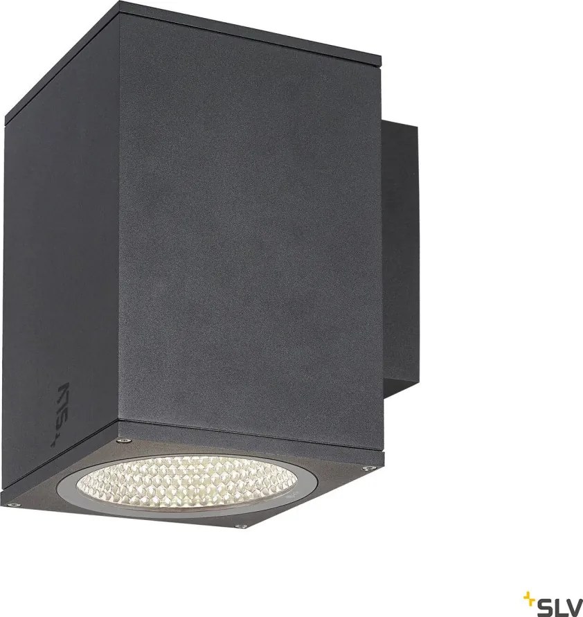 SLV 1003437 ENOLA SQUARE Modern Kültéri Fali Lámpa Antracit, Átlátszó LED IP65