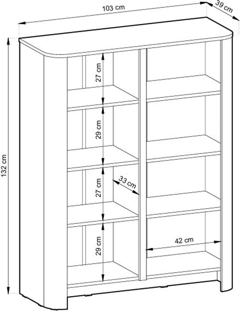 Sorrenti magas komód 103 cm – kasmír / arany
