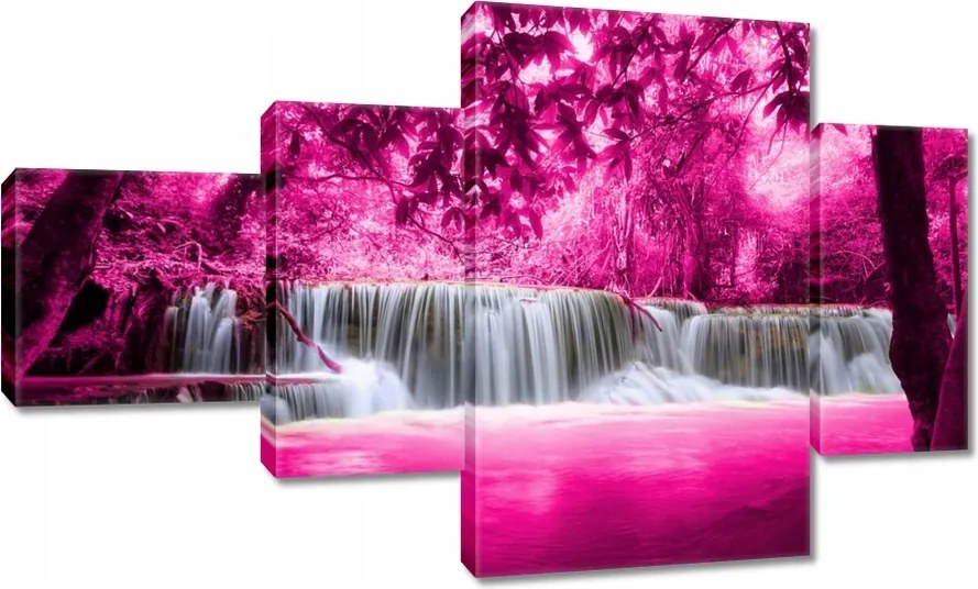 Vászonkép 130x80 Rózsaszín vízesés