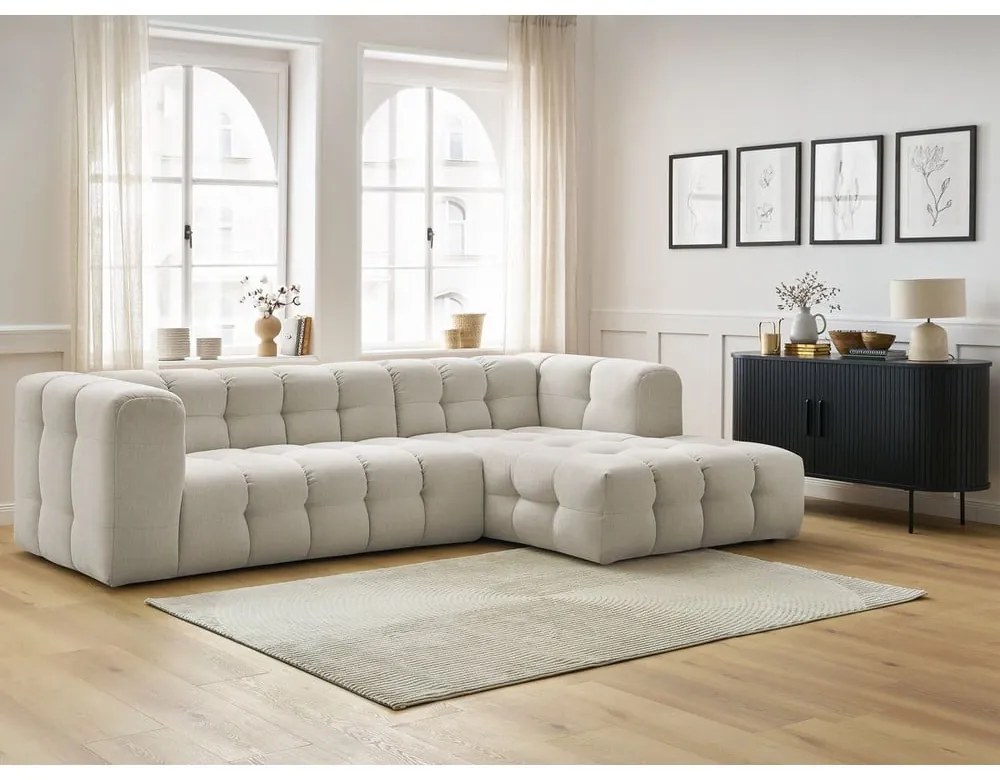 Bézs sarokkanapé (jobb oldali) Cloud – Bobochic Paris