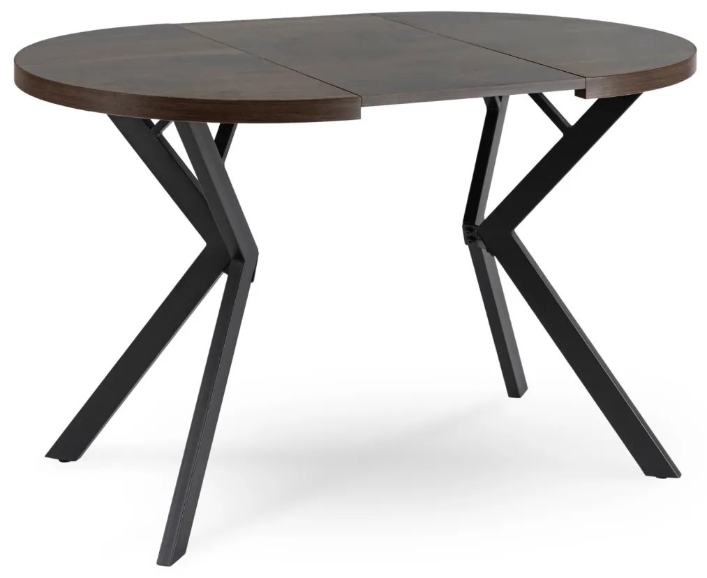 Bővíthető Étkezőasztal Dió/Fekete Színben. DORIAN 80-160 cm