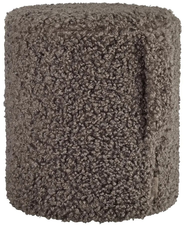 Sötétbarna buklé puff Teddy – Blomus