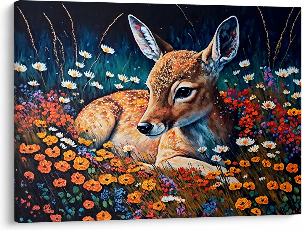 Kép - Festett szarvas (70x50 cm)