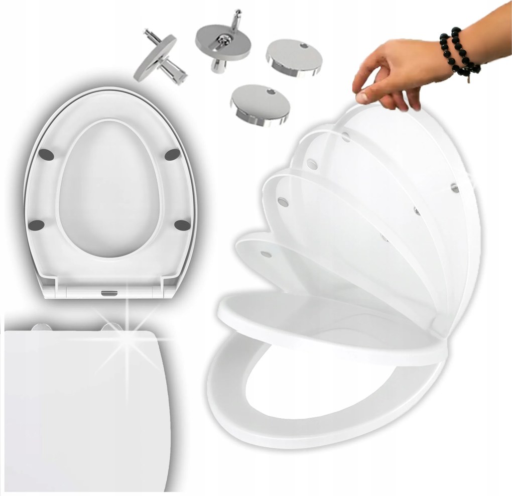 Wc-ülőke Szabadon Ereszkedő Univerzális Kemény Kihúzható Erős Wc Line