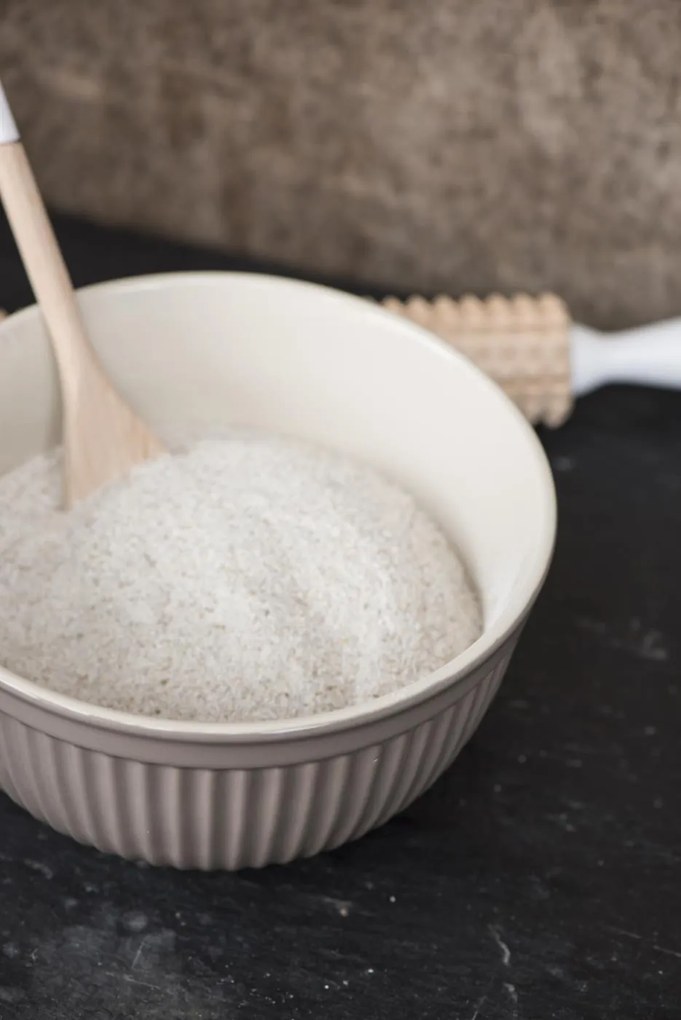 IB Laursen Tejszín színű kerámia tálak MYNTE BUTTER CREAM, 3 darabos készlet