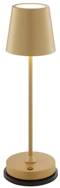 Brilliant - LED fényerőszabályozható, tölthető, érintésvezérlésű asztali lámpa ELORA LED/2,5W/5V 2700K IP44 arany