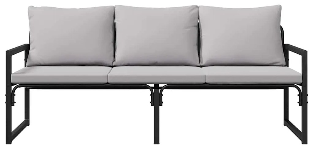 Kerti pad Fekete 180 x 72.5 x 71 cm Acél