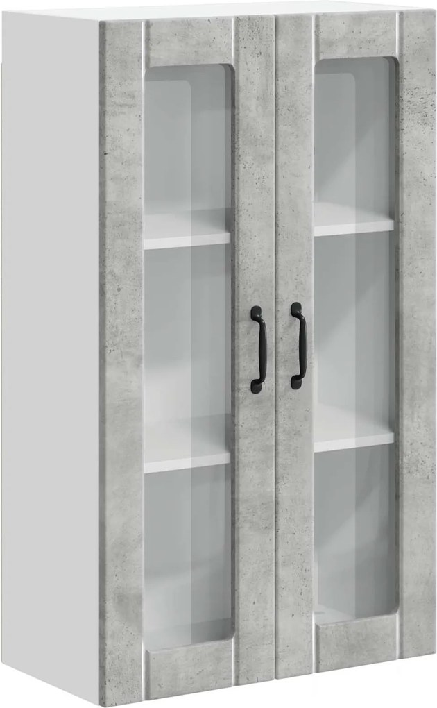 vidaXL Fali konyhaszekrény Beton Szürke 60 x 31 x 100 cm Faanyag