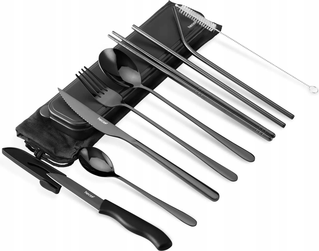 Hecef Turista evőeszköz készlet 10 részes rozsdamentes acél