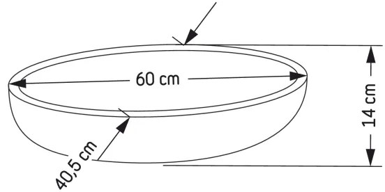 Asztallapra szerelhető mosdó OLSBORG 60x40,5 cm beton/szürke