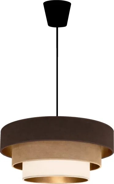 BRILAGI - Kábeles függeszték LUNETA 1xE27/60W/230V átm. 40 cm barna/bézs/krém