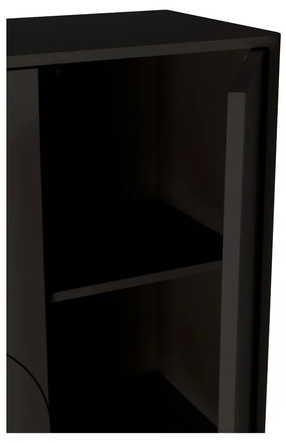 Fekete szekrény 80x130x40 cm Solei – MOME