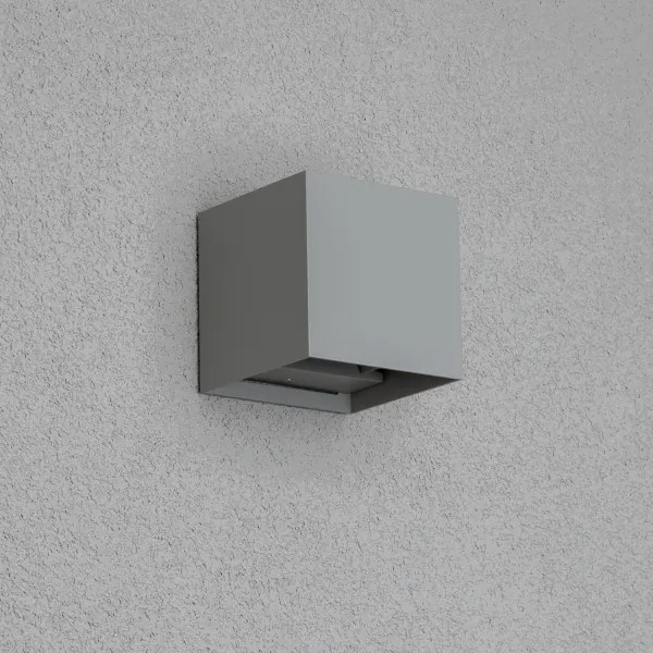 Brilagi - LED Kültéri fali lámpa CUBE LED/6W/230V szürke IP54