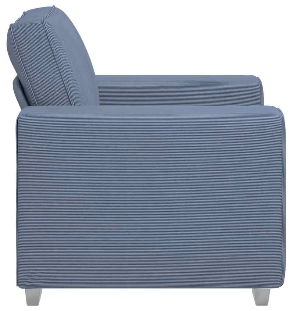 kék kordbársony szövet kanapészék 60 cm