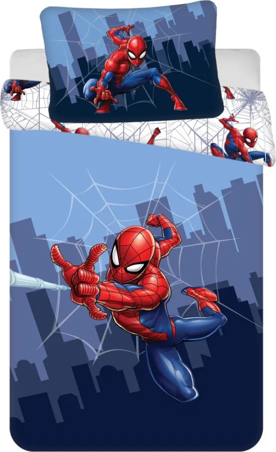 Pókember City Swinger gyerek, ovis ágyneműhuzat 100×135 cm, 40×60 cm