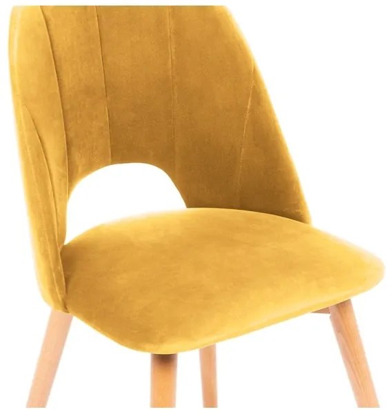 TINO étkezőszék 86x48 cm sárga/világos tölgy