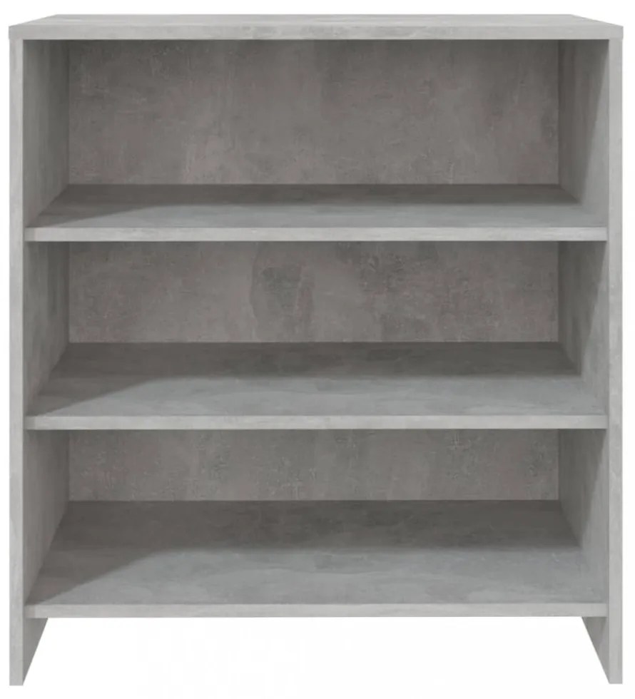 betonszürke szerelt fa tálalószekrény 70x40,5x75 cm