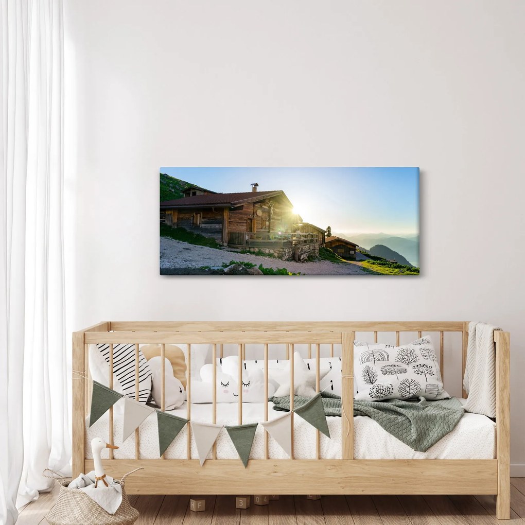 Kép - reggel az Alpokban, Tirol (120x50 cm)