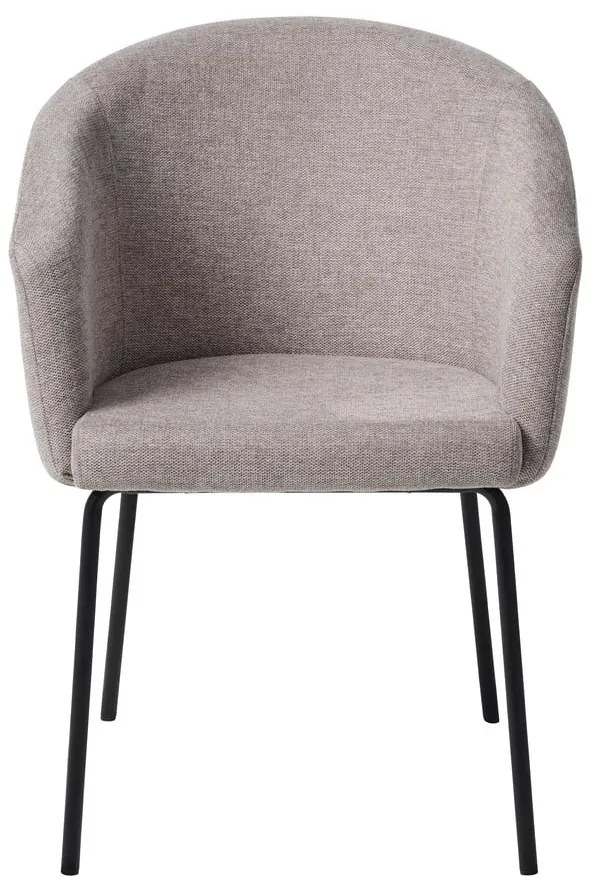 Világosszürke kárpitozott karfás étkezőfotel Easton – Unique Furniture