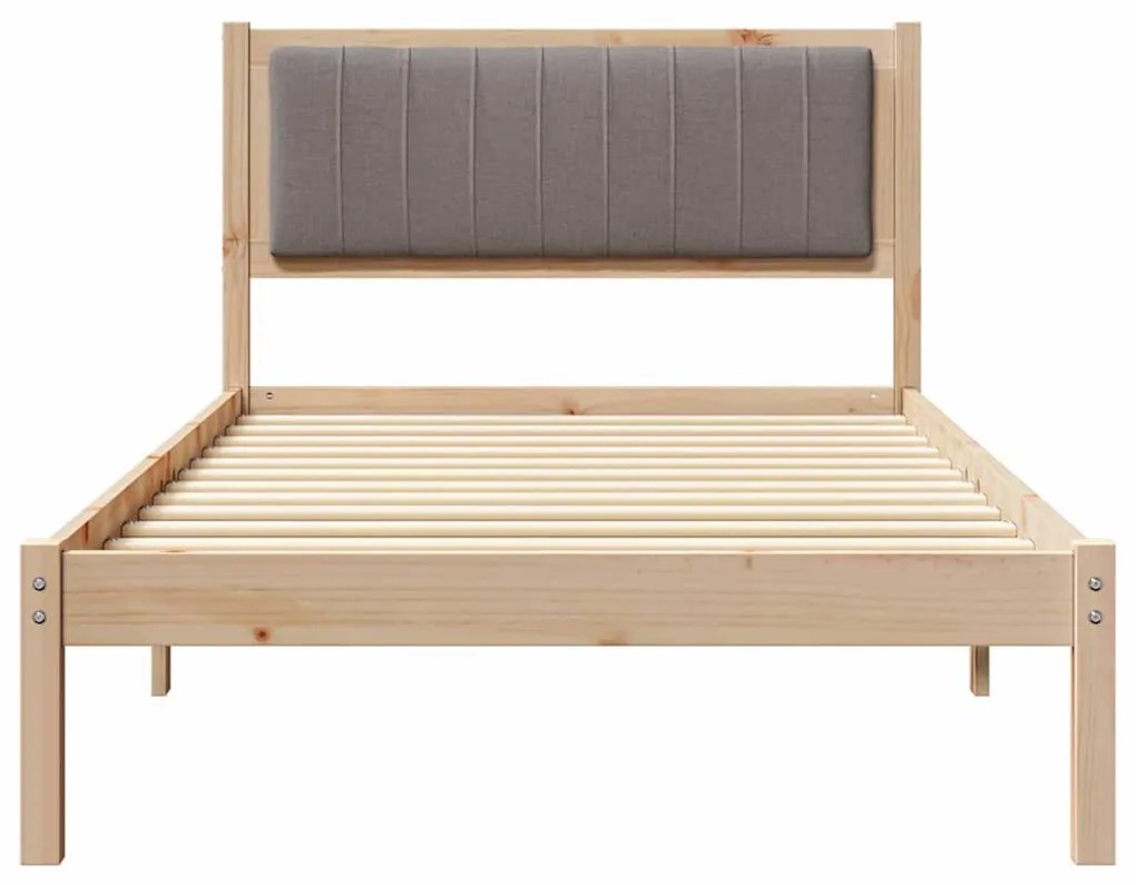 Ágykeret Kárpitozott Fejtámlával Tópszínű 100 x 200 cm