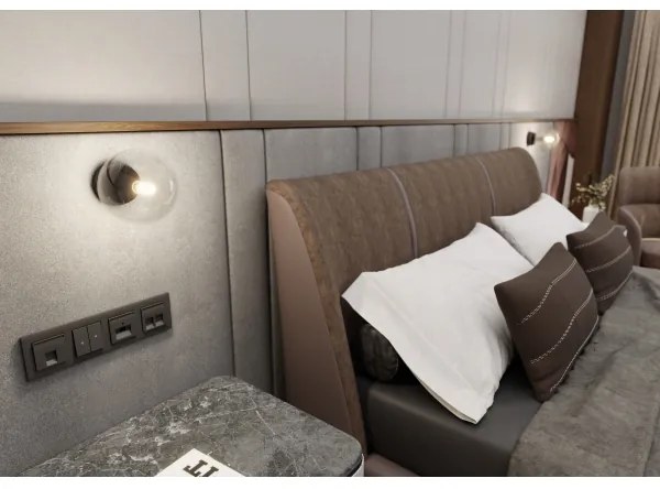 Fali lámpa ROSSI 1xE14/10W/230V fekete/átlátszó