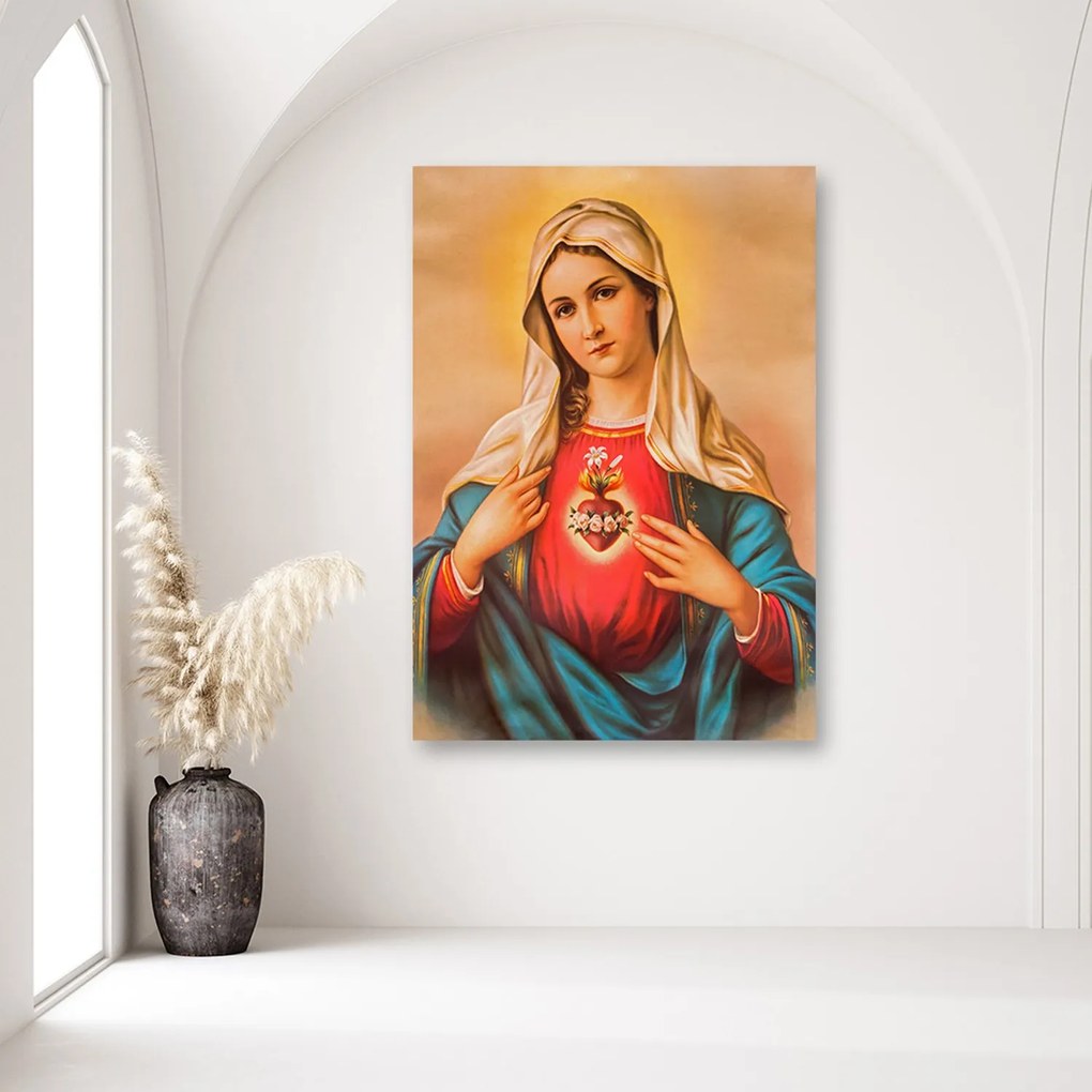 Gario Vászonkép Szuz Mária szíve Méret: 70 x 100 cm
