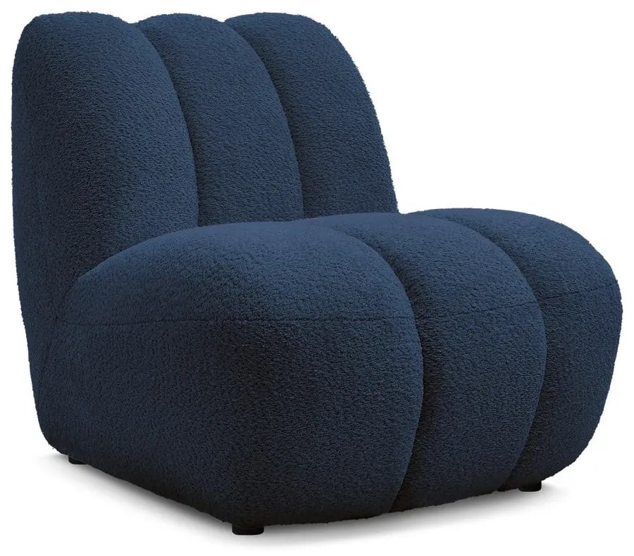 Sötétkék buklé fotel Janissaire – Bobochic Paris