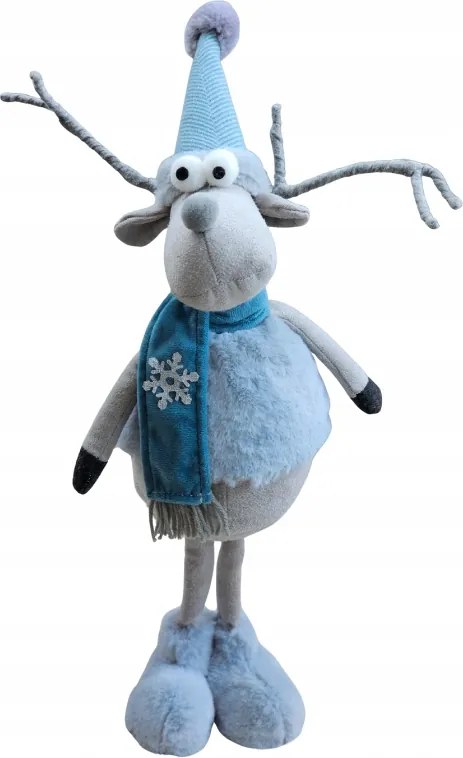 Álló rénszarvas vicces figura karácsonyra 60cm