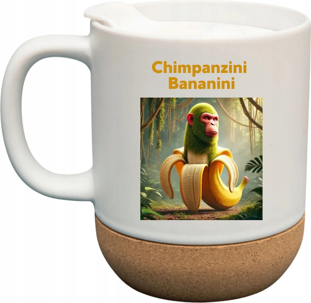 Bögre Fehér Parafa Viral Italian Brainrot Mem Tiktok Chimpanzini Bananini