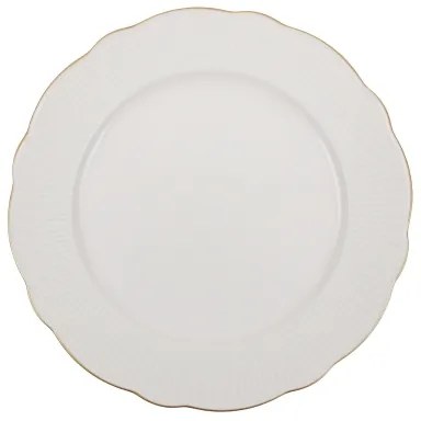 24 részes porcelán étkészlet, fehér/arany