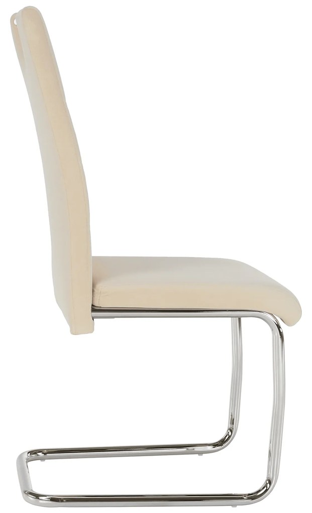 Étkezőszék, bézs Dulux Velvet szövet/világos varrás, ABIRA NEW