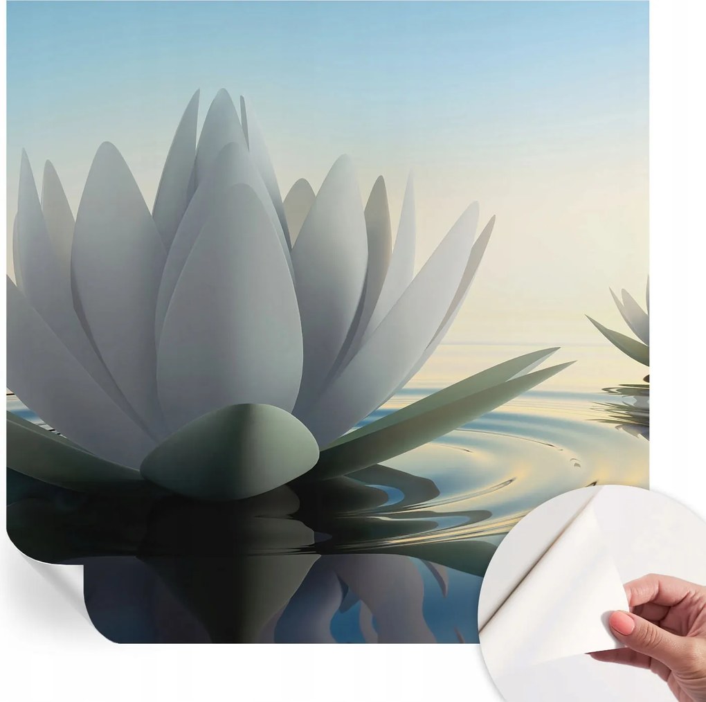 Öntapadós fotótapéta Nappaliba és Hálószobába Vízililiomok 250x250 cm